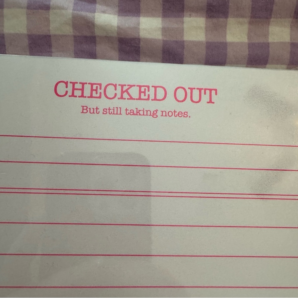 New Pipsticks Checked Out Notepad - Picture 2 of 4